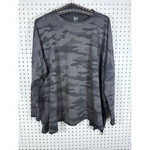 Planet By Lauren G oversized camo long sleeve swing Tee size OS M-L